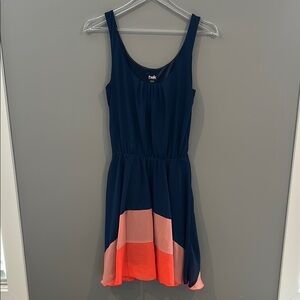 Twik Navy and peach Colorblock Dress size S